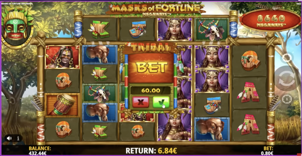 Image of Masks of fortune slot gameplay